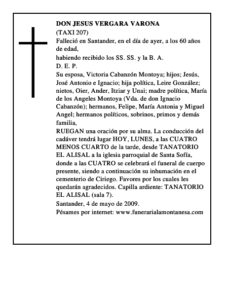 DON JESUS VERGARA VARONA