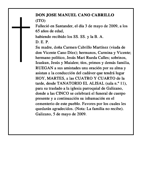 DON JOSE MANUEL CANO CABRILLO