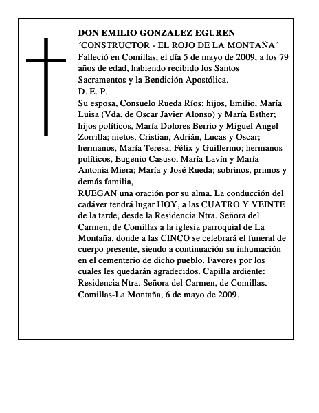 DON EMILIO GONZALEZ EGUREN