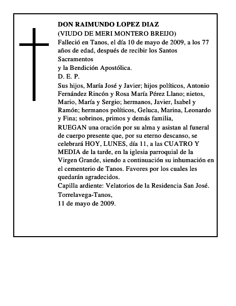 DON RAIMUNDO LOPEZ DIAZ