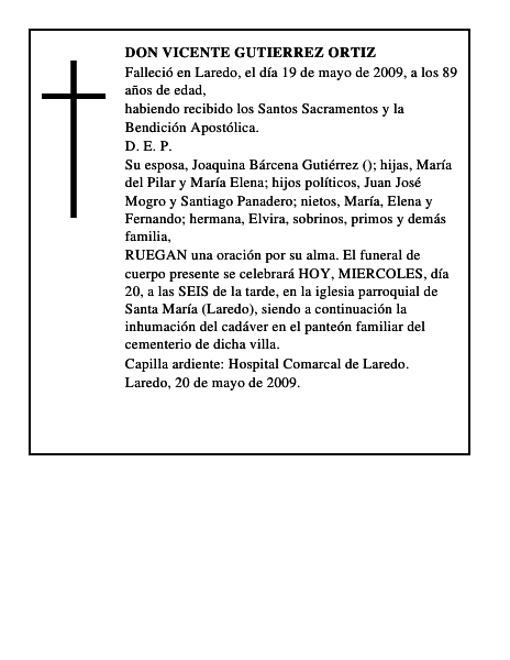 DON VICENTE GUTIERREZ ORTIZ