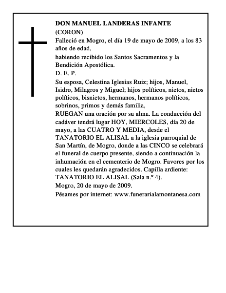 DON MANUEL LANDERAS INFANTE