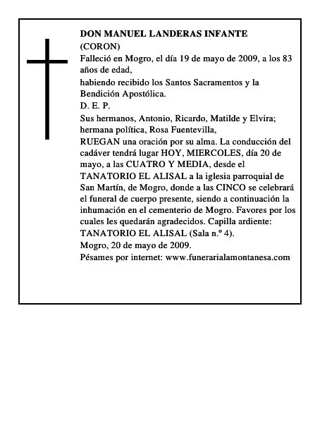 DON MANUEL LANDERAS INFANTE