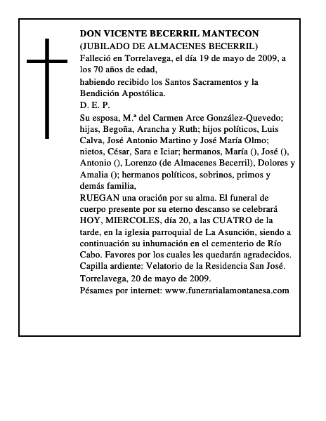 DON VICENTE BECERRIL MANTECON
