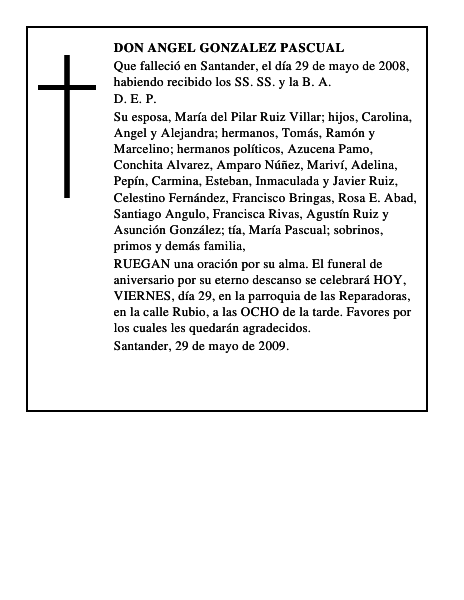 DON ANGEL GONZALEZ PASCUAL