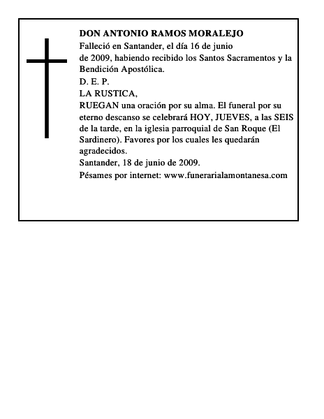 DON ANTONIO RAMOS MORALEJO