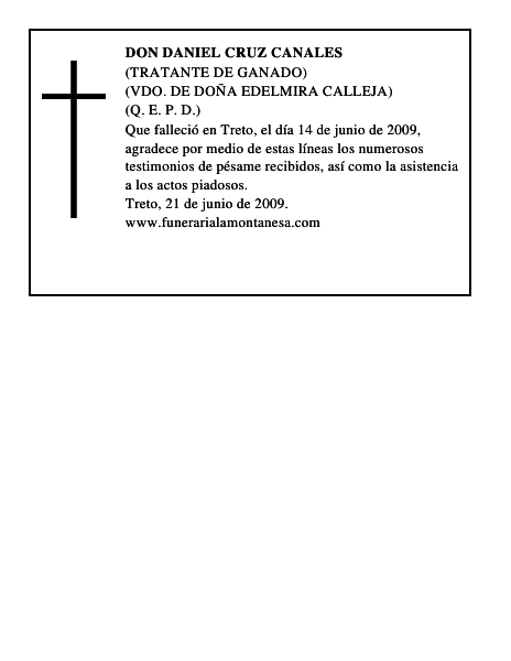DON DANIEL CRUZ CANALES