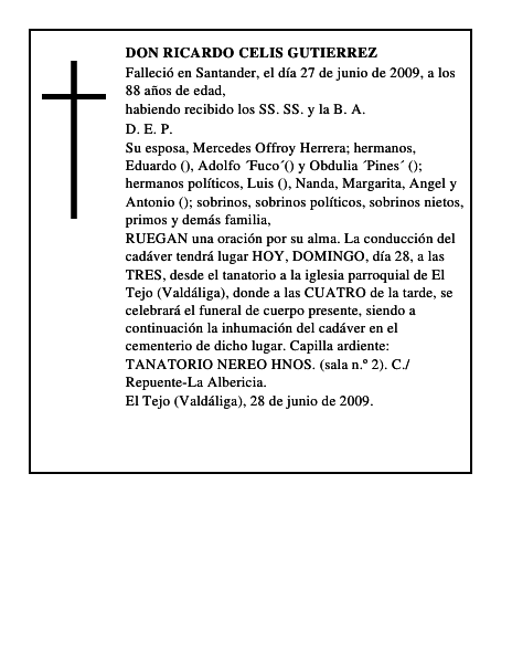 DON RICARDO CELIS GUTIERREZ