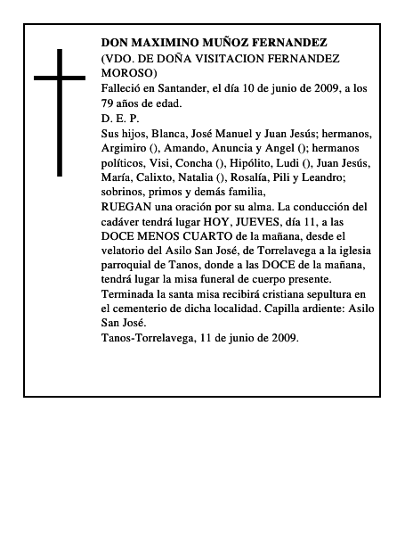 DON MAXIMINO MUÑOZ FERNANDEZ