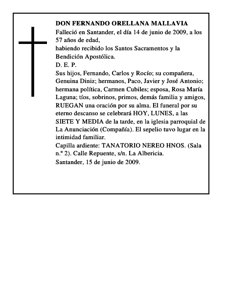 DON FERNANDO ORELLANA MALLAVIA
