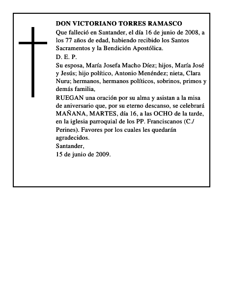 DON VICTORIANO TORRES RAMASCO