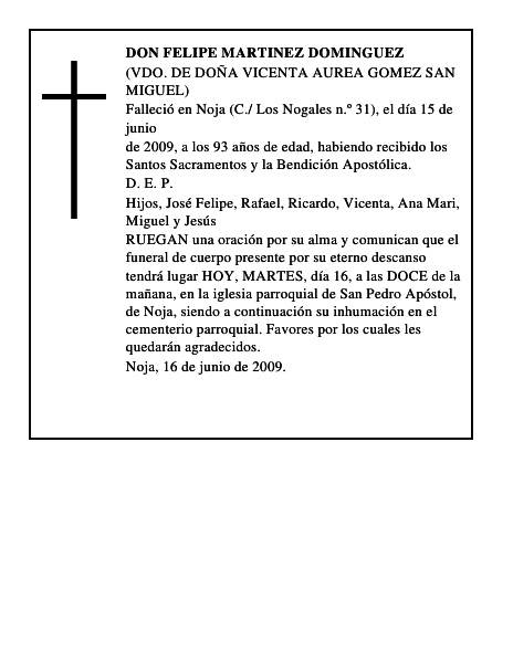 DON FELIPE MARTINEZ DOMINGUEZ