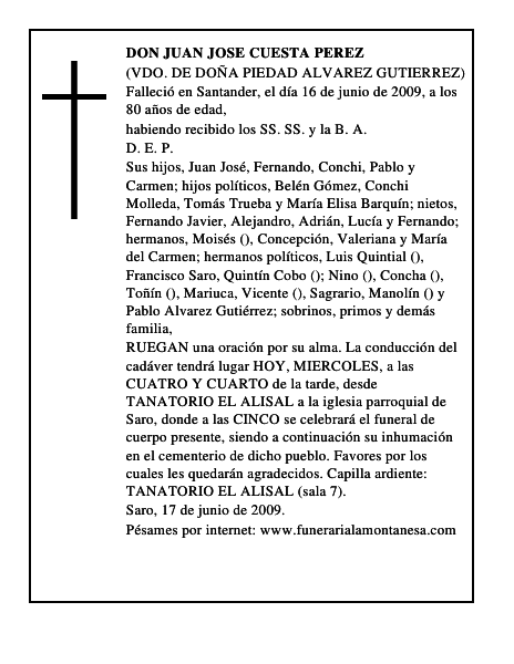 DON JUAN JOSE CUESTA PEREZ