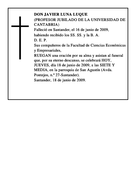 DON JAVIER LUNA LUQUE