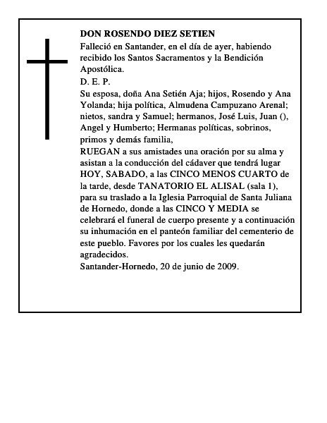 DON ROSENDO DIEZ SETIEN