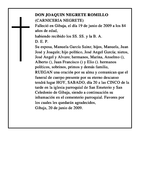 DON JOAQUIN NEGRETE ROMILLO