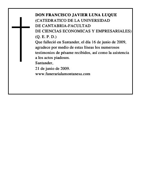 DON FRANCISCO JAVIER LUNA LUQUE