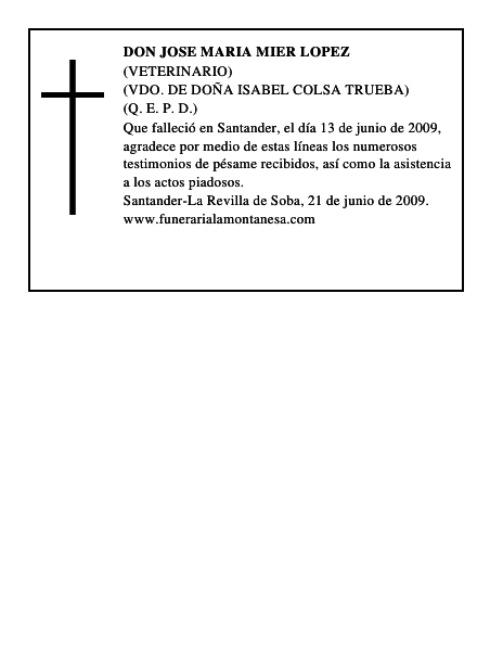 DON JOSE MARIA MIER LOPEZ
