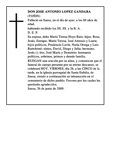 DON JOSE ANTONIO LOPEZ GANDARA