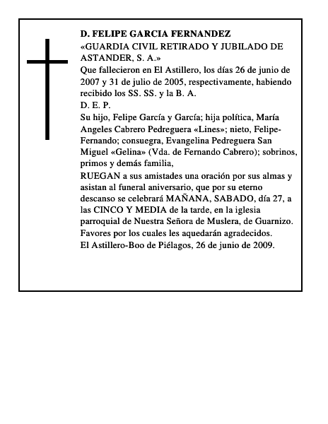 D. FELIPE GARCIA FERNANDEZ