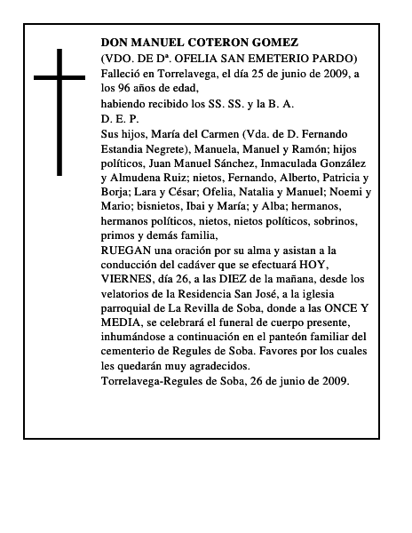 DON MANUEL COTERON GOMEZ