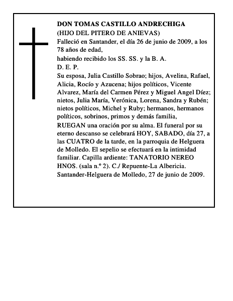 DON TOMAS CASTILLO ANDRECHIGA