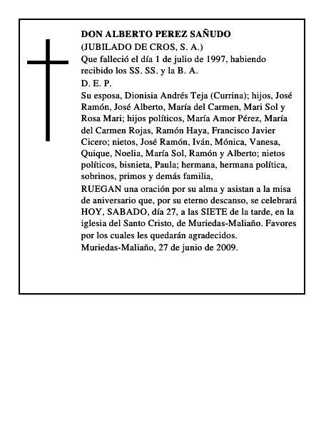 DON ALBERTO PEREZ SAÑUDO