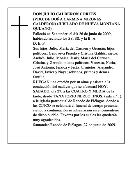 DON JULIO CALDERON CORTES