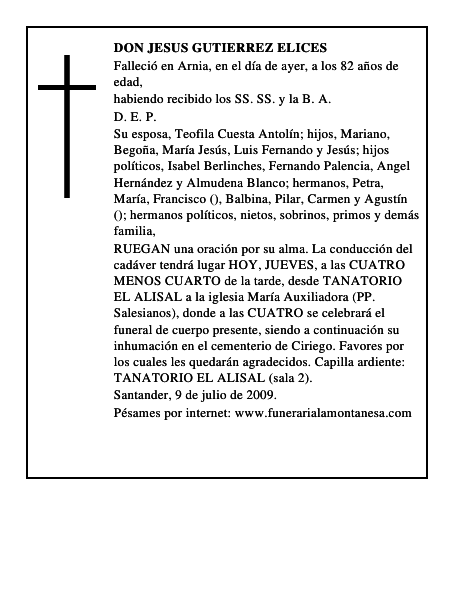 DON JESUS GUTIERREZ ELICES