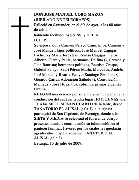DON JOSE MANUEL COBO MAZON