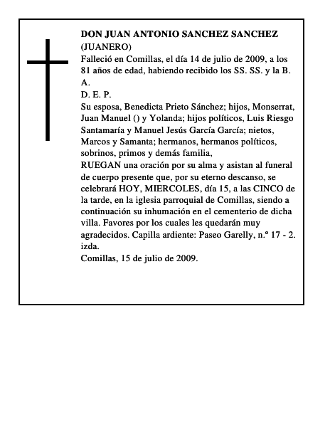 DON JUAN ANTONIO SANCHEZ SANCHEZ