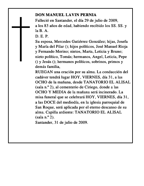 DON MANUEL LAVIN PERNIA