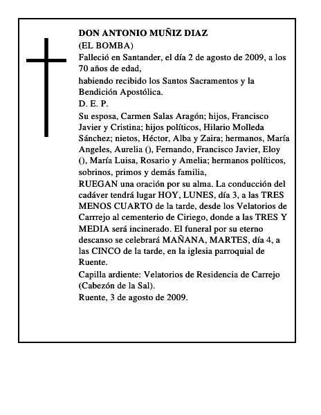 DON ANTONIO MUÑIZ DIAZ
