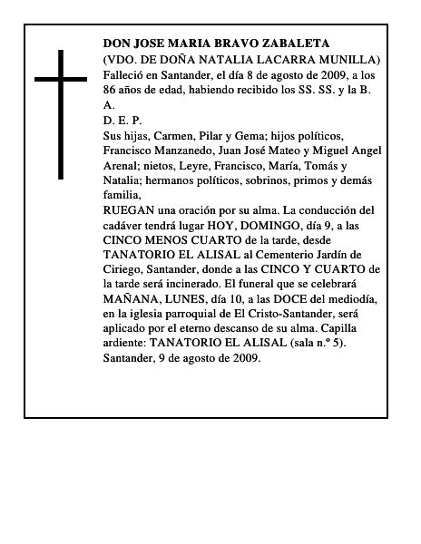 DON JOSE MARIA BRAVO ZABALETA