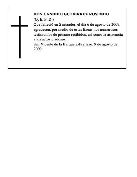 DON CANDIDO GUTIERREZ ROSENDO