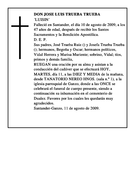 DON JOSE LUIS TRUEBA TRUEBA