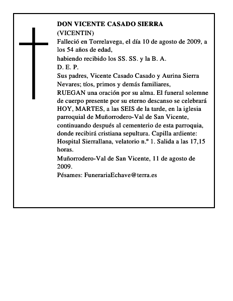 DON VICENTE CASADO SIERRA