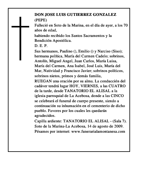 DON JOSE LUIS GUTIERREZ GONZALEZ