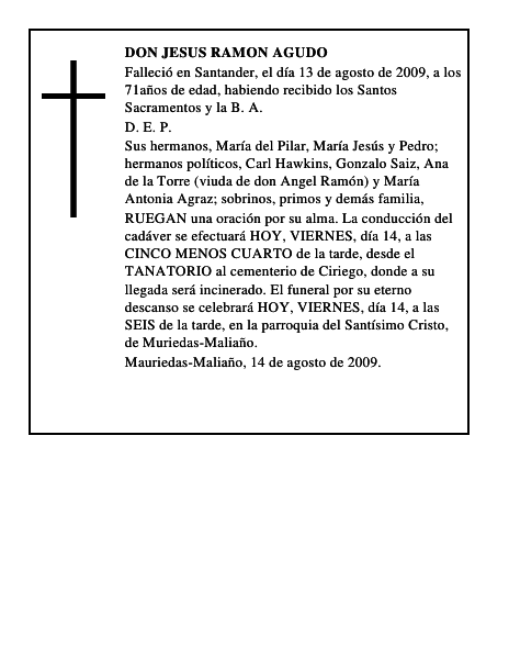 DON JESUS RAMON AGUDO