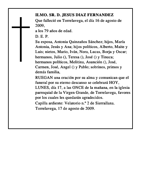 ILMO. SR. D. JESUS DIAZ FERNANDEZ