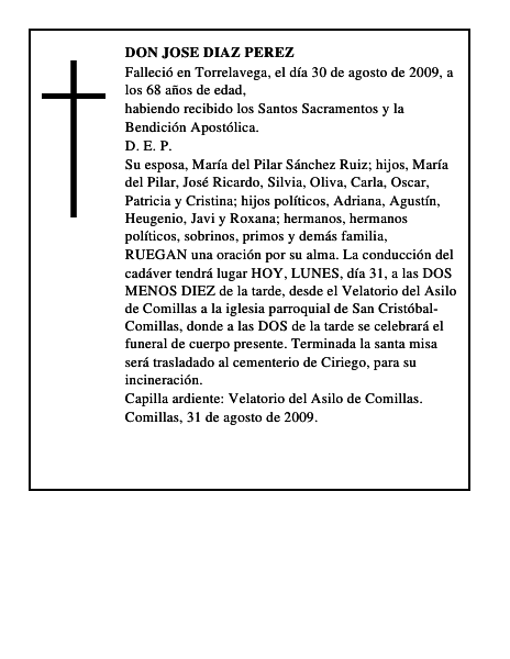DON JOSE DIAZ PEREZ