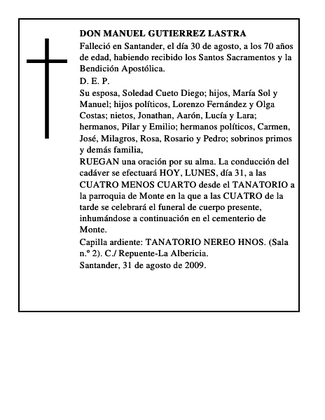 DON MANUEL GUTIERREZ LASTRA