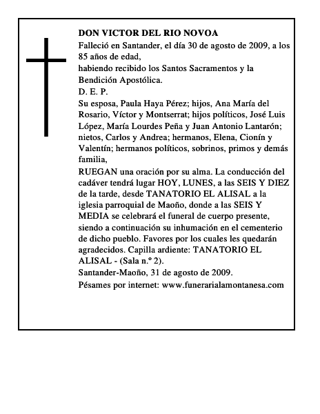 DON VICTOR DEL RIO NOVOA