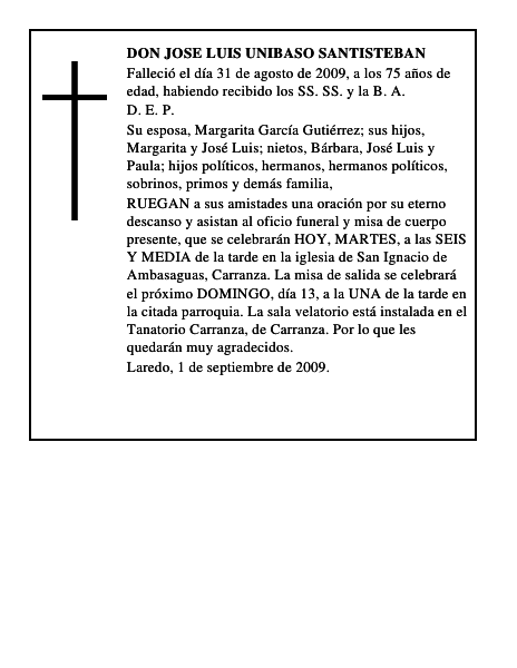 DON JOSE LUIS UNIBASO SANTISTEBAN