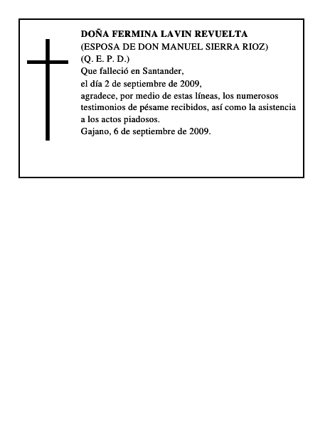 DOÑA FERMINA LAVIN REVUELTA
