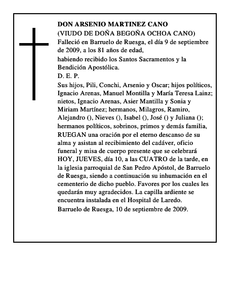 DON ARSENIO MARTINEZ CANO