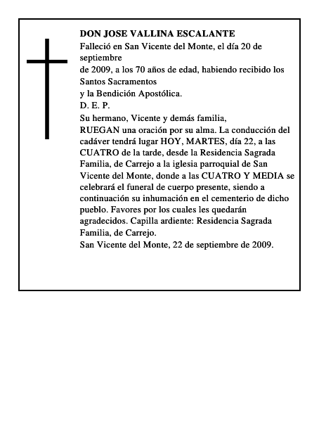 DON JOSE VALLINA ESCALANTE
