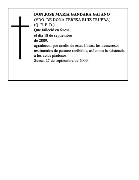 DON JOSE MARIA GANDARA GAJANO