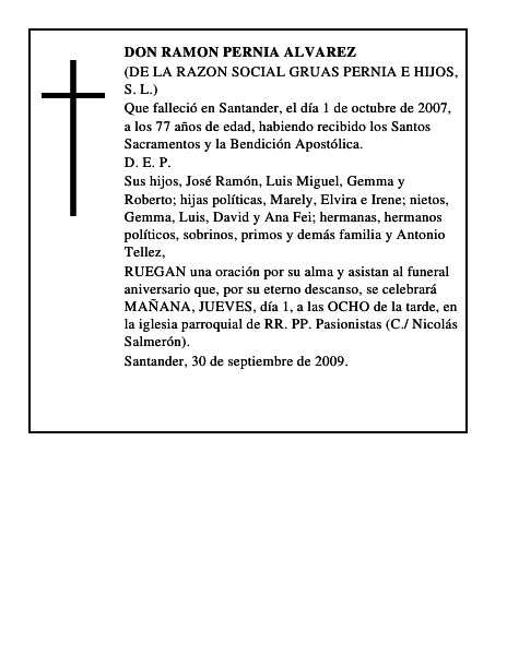 DON RAMON PERNIA ALVAREZ