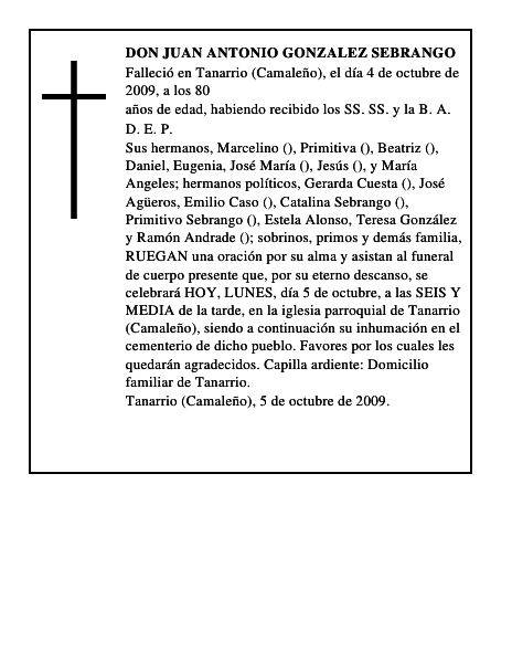 DON JUAN ANTONIO GONZALEZ SEBRANGO
